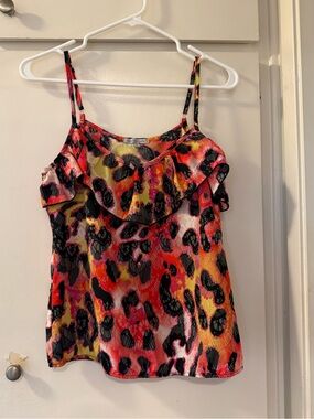 Y2K Charlotte Russe animal print 2000s era fashion mall shirt